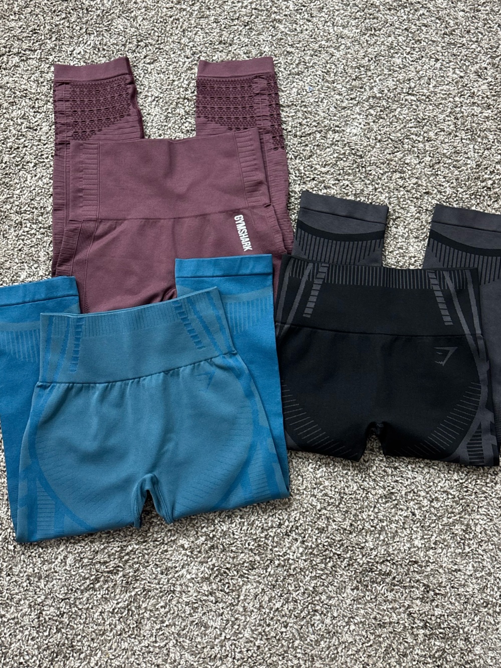 Gymshark Bundle Capri Leggings Activewear Set of 3 Athletic Capris Woman XS